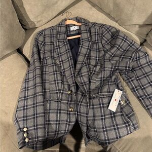 Plaid Draper James ❤️ Eloquii blazer, size 20, NWT